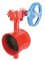 WBSX-16軟密封溝槽式信号蝸輪蝶閥